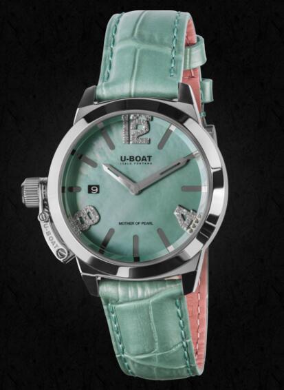 U-BOAT CLASSICO 38 Turquoise Mother of pearl 8481 Replica Watch